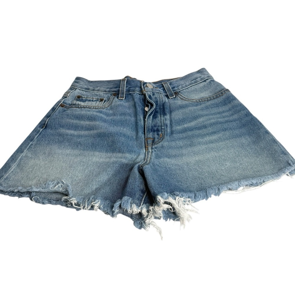 BDG Blue Frayed Button Fly Jean Shorts size 28